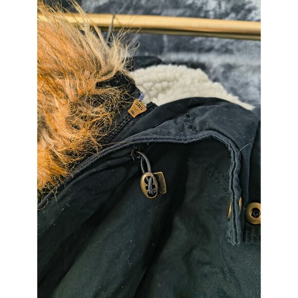 SOULARGE Black Faux Fur Heavy Winter Jacket 2X - Picture 9 of 11